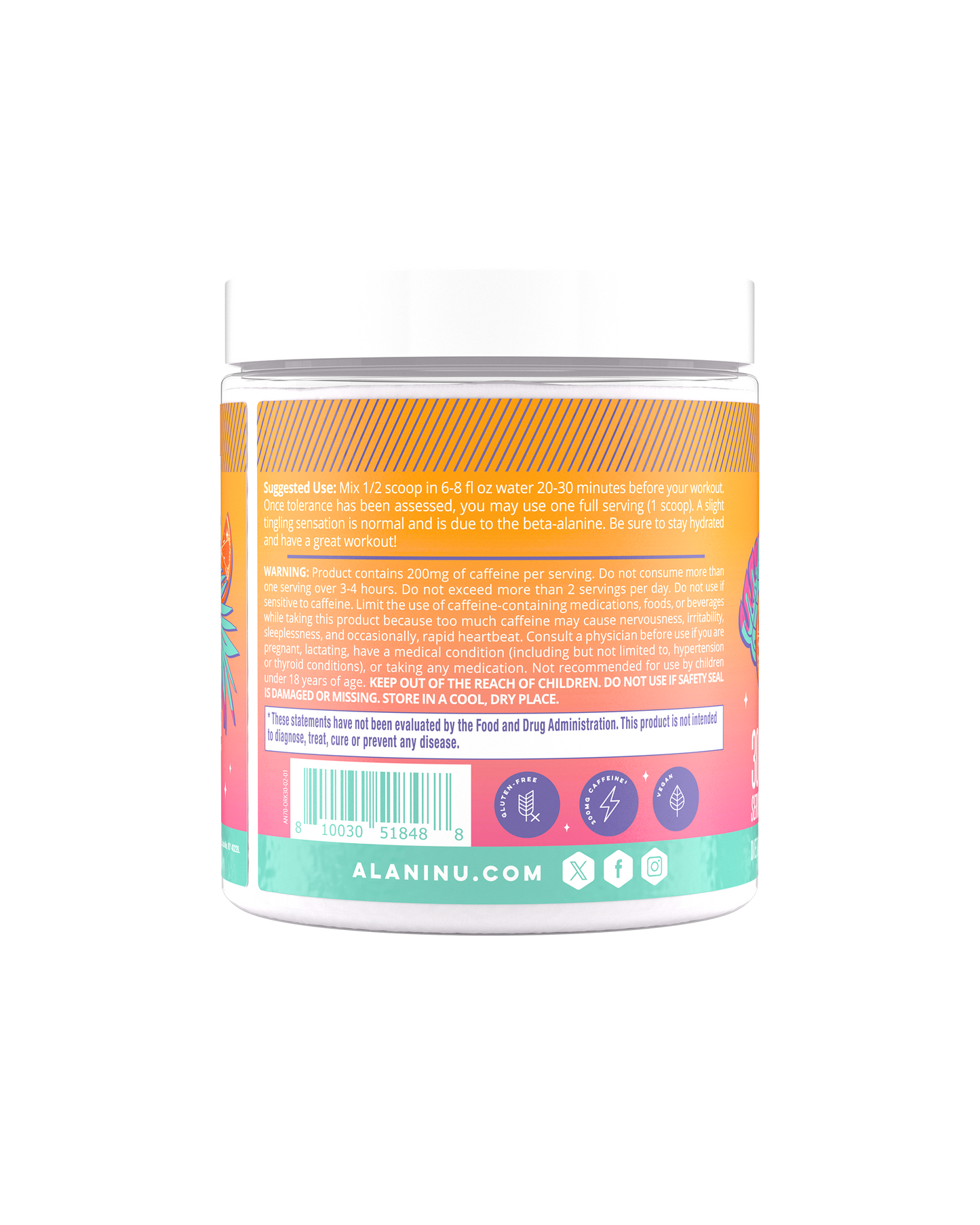 Orange Kiss Pre-Workout with L-Theanine, 30 Servings