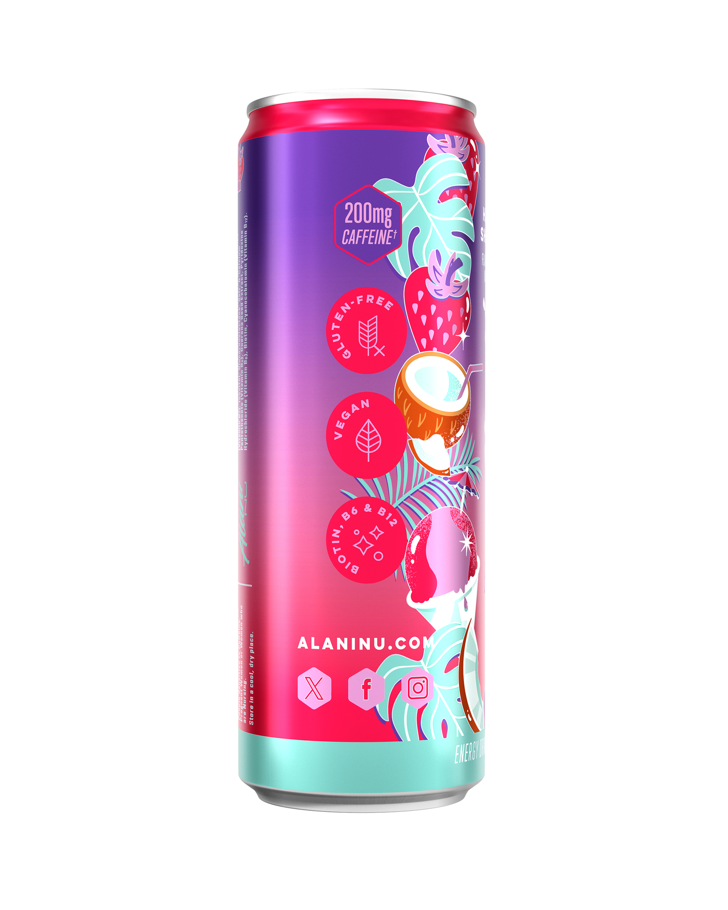 Hawaiian Shaved Ice Alani Nu Energy Drink, 12 Pack