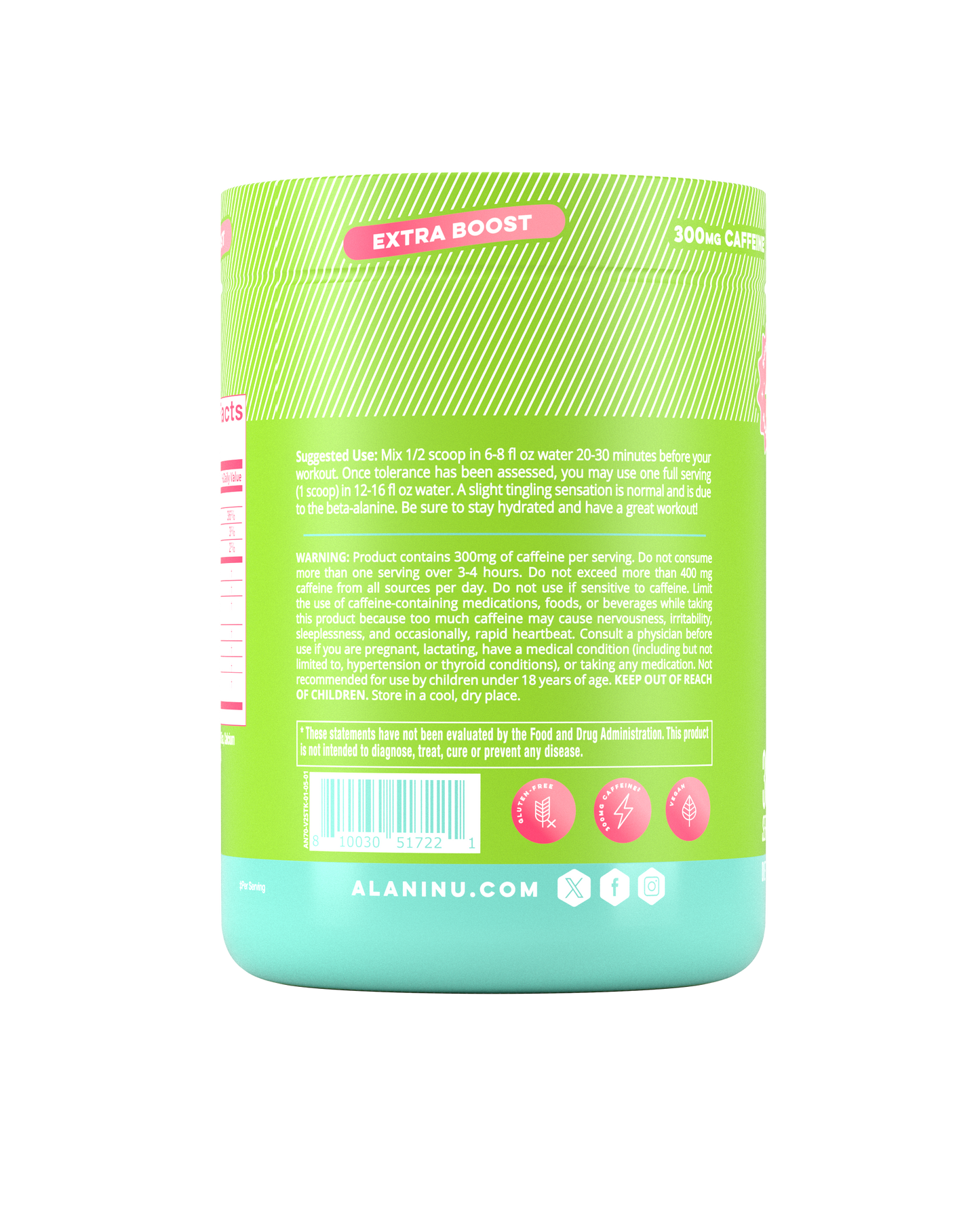 Kiwiberry Pre-Workout+ with L-Theanine, 30 Servings