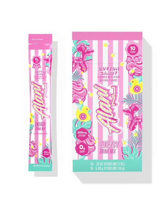 Cotton Candy Powdered Energy Mix Sticks, 10-Pack