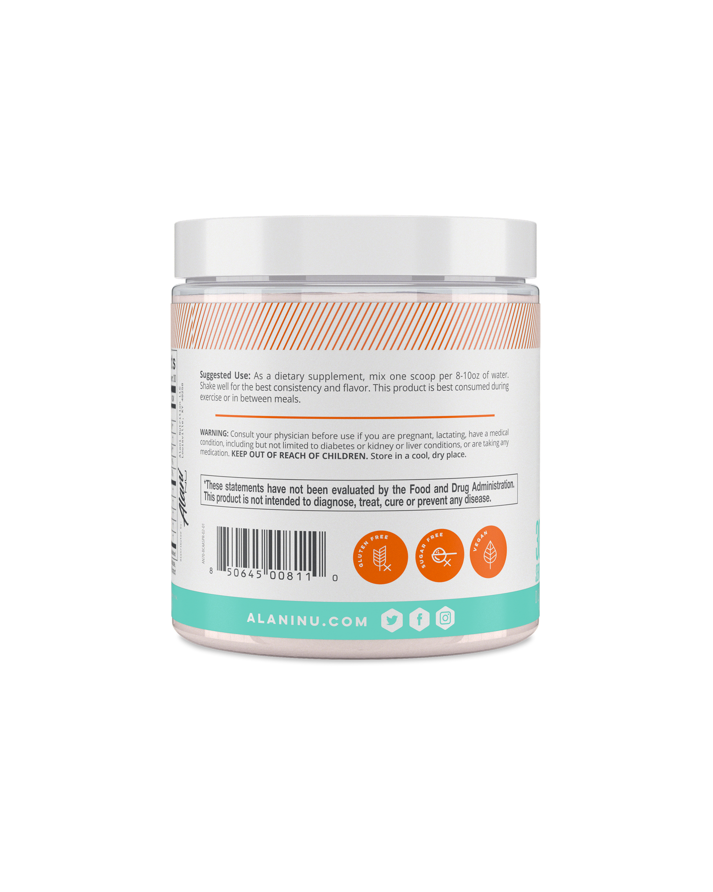 Sour Peach Rings BCAA with Electrolytes, 30 Servings