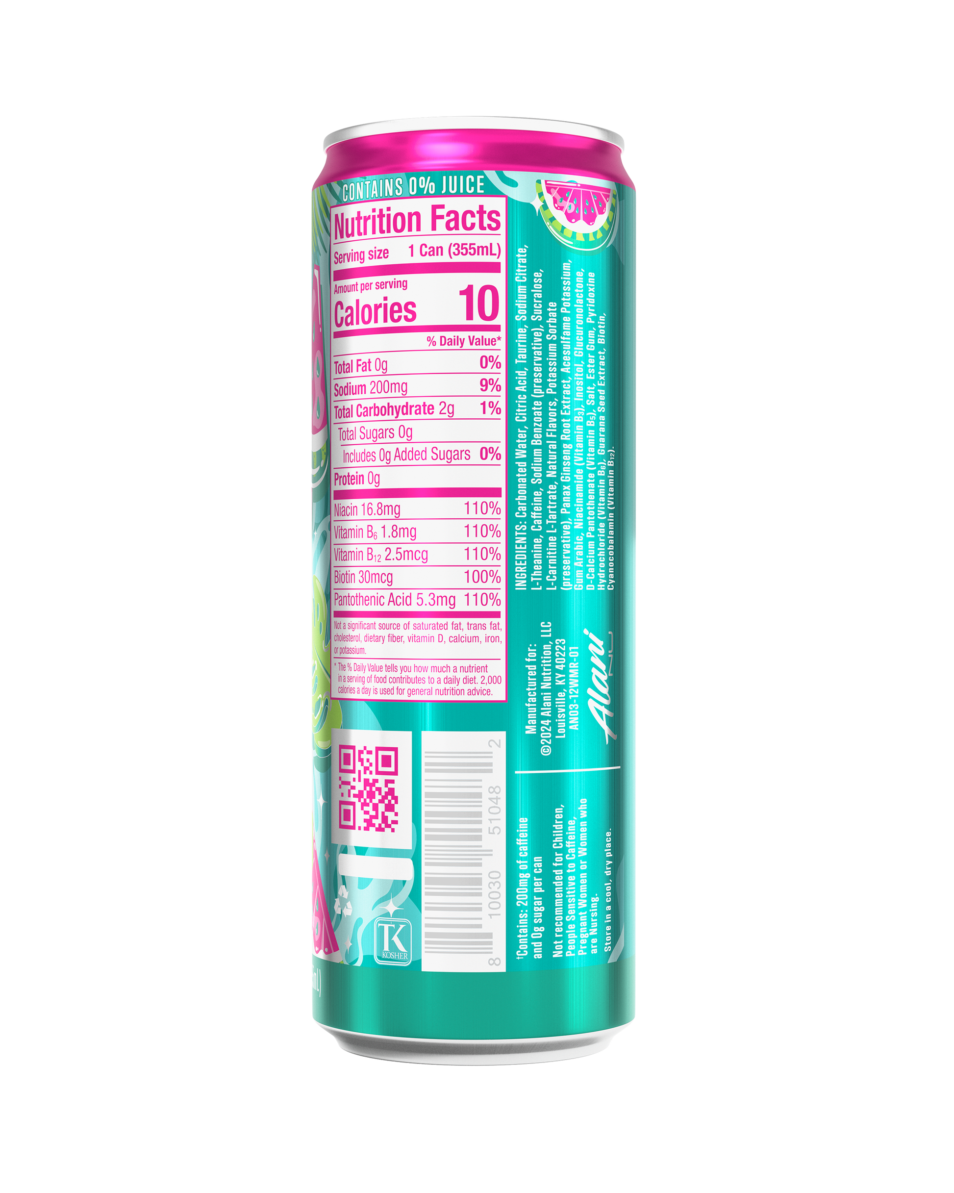 Alani Nu Watermelon Wave Energy Drink, 12 Pack