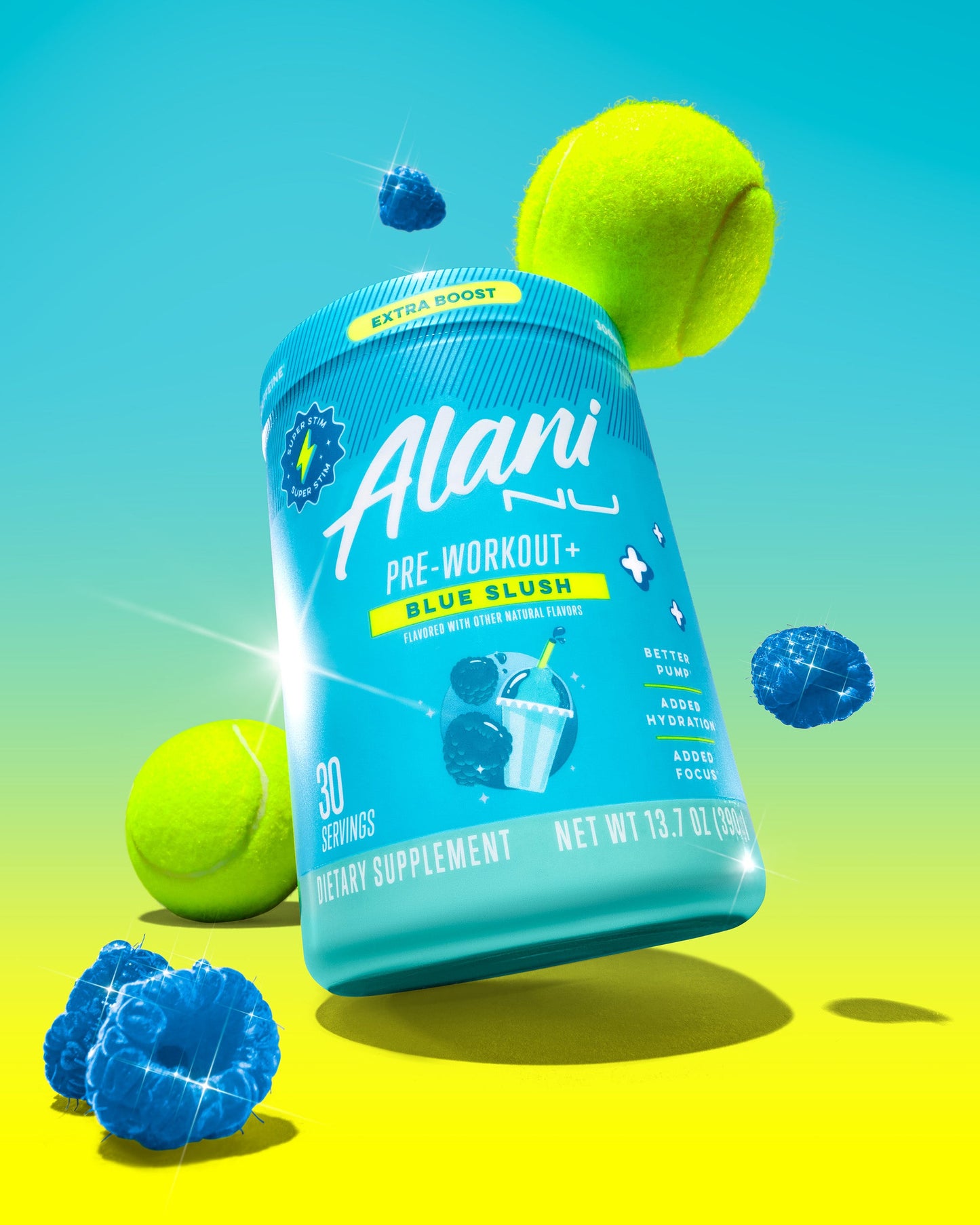 Blue Slush Pre-Workout+ for Pump, Hydration and Focus