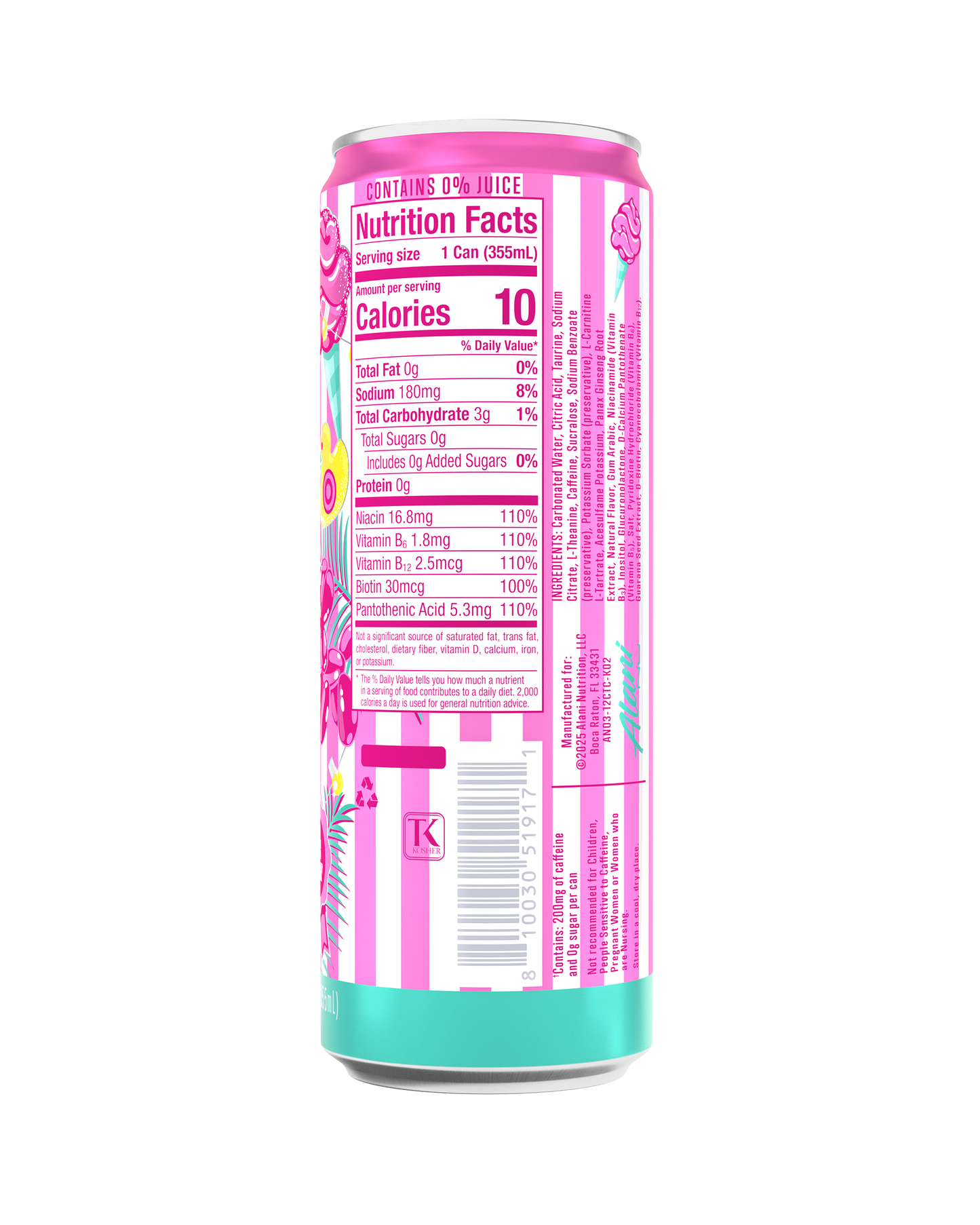 Pink-Vanilla Cotton Candy Energy Drink