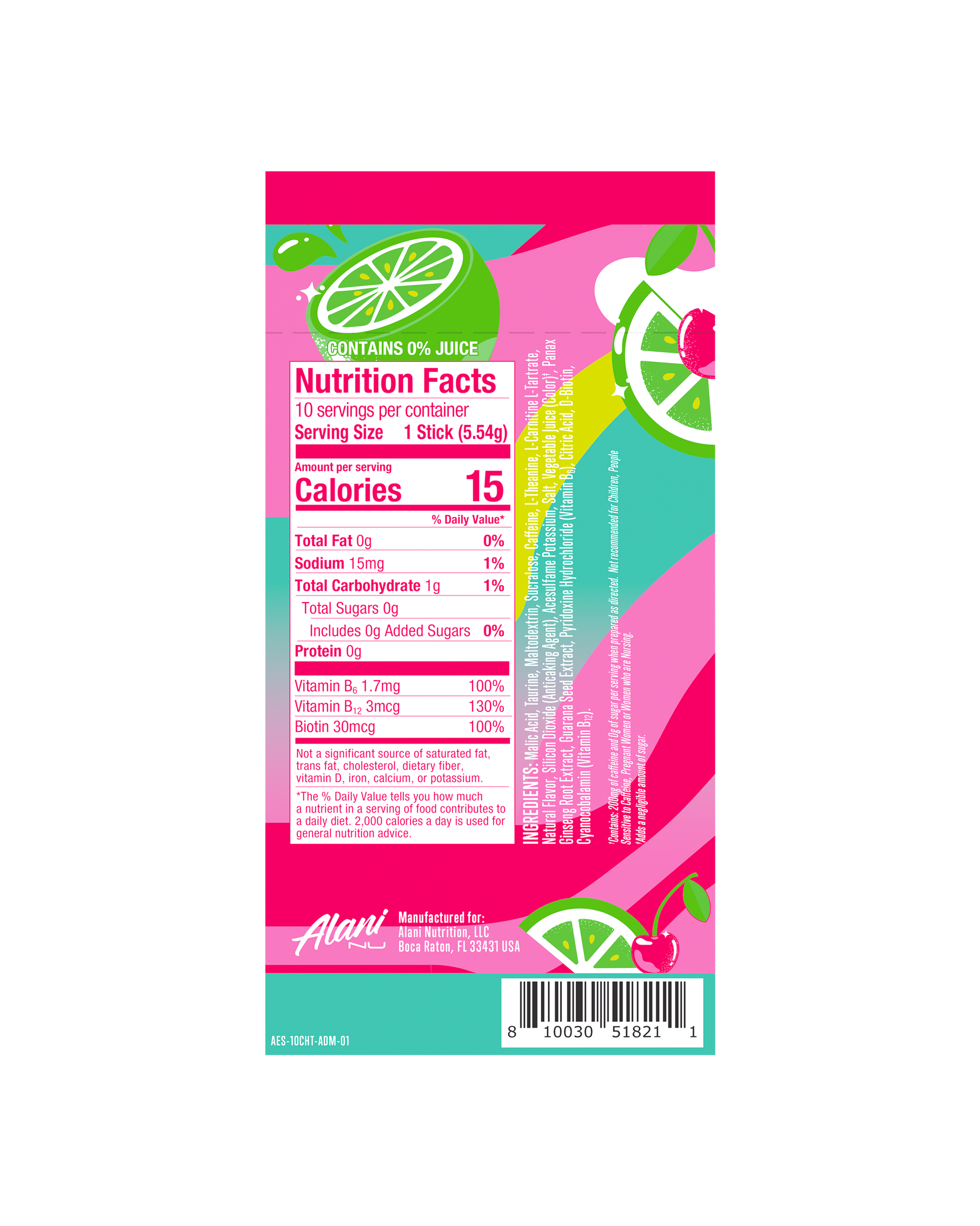 Cherry Twist Sugar-Free Energy Sticks, 10-Pack