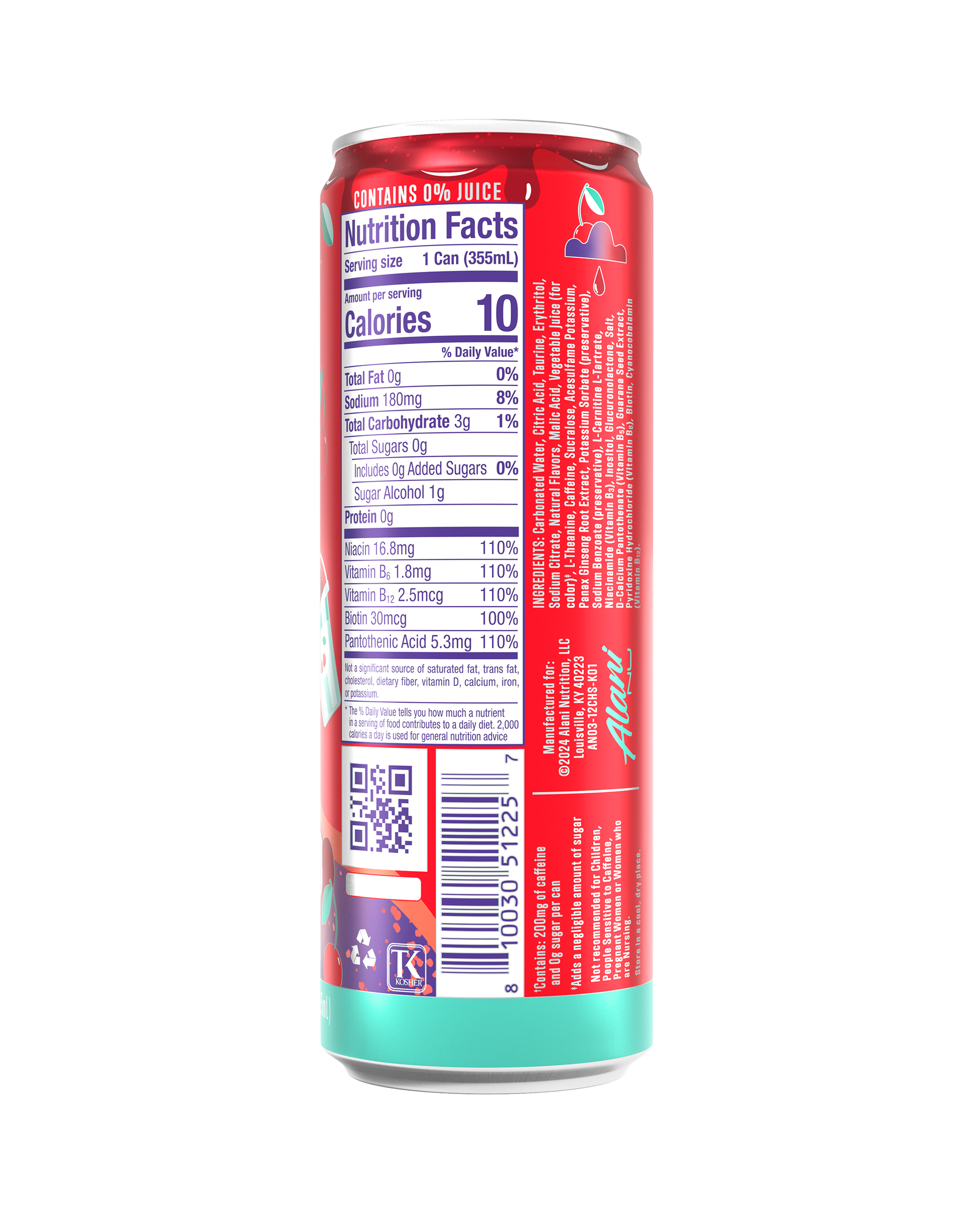 Alani Nu Cherry Slush Energy Drink, 12 Pack