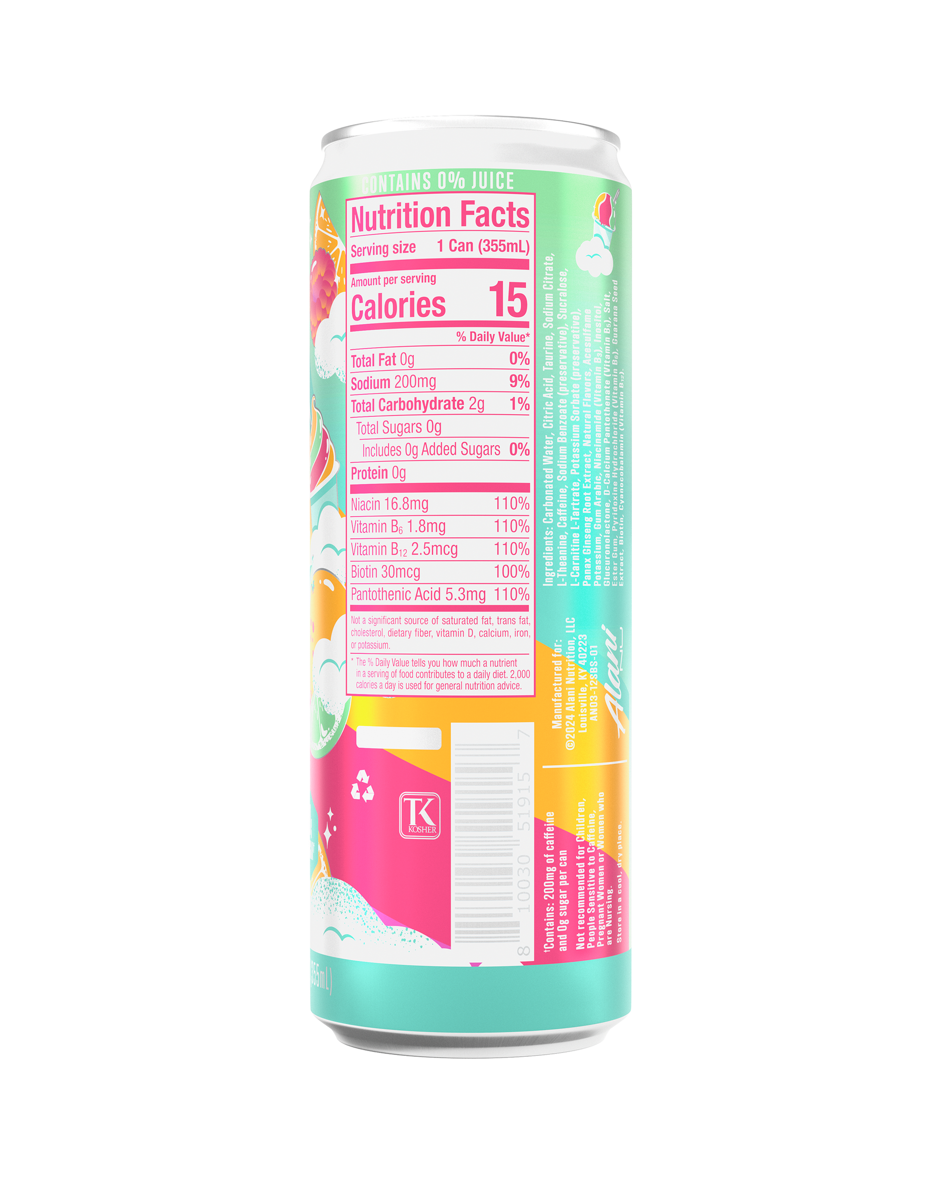 Alani Nu Sherbet Swirl Energy Drink, 12 Pack