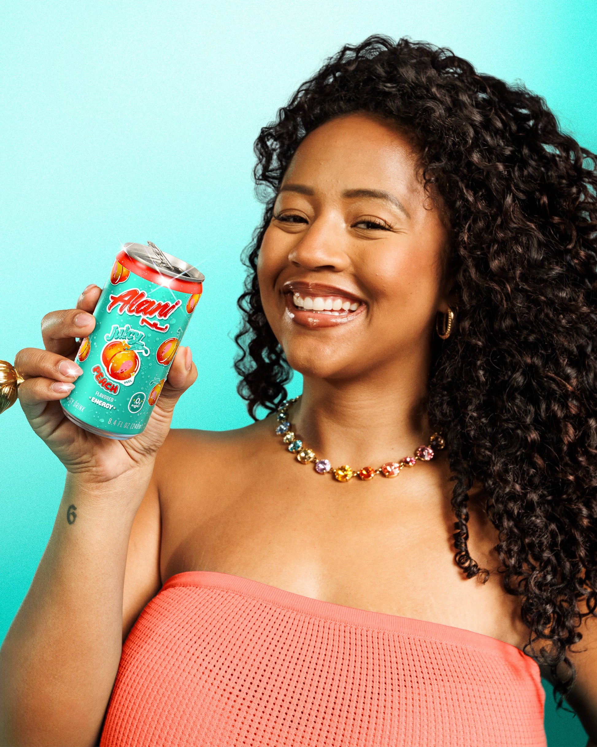 Juicy Peach Mini Energy Drink by Alani Nu, 24 Pack