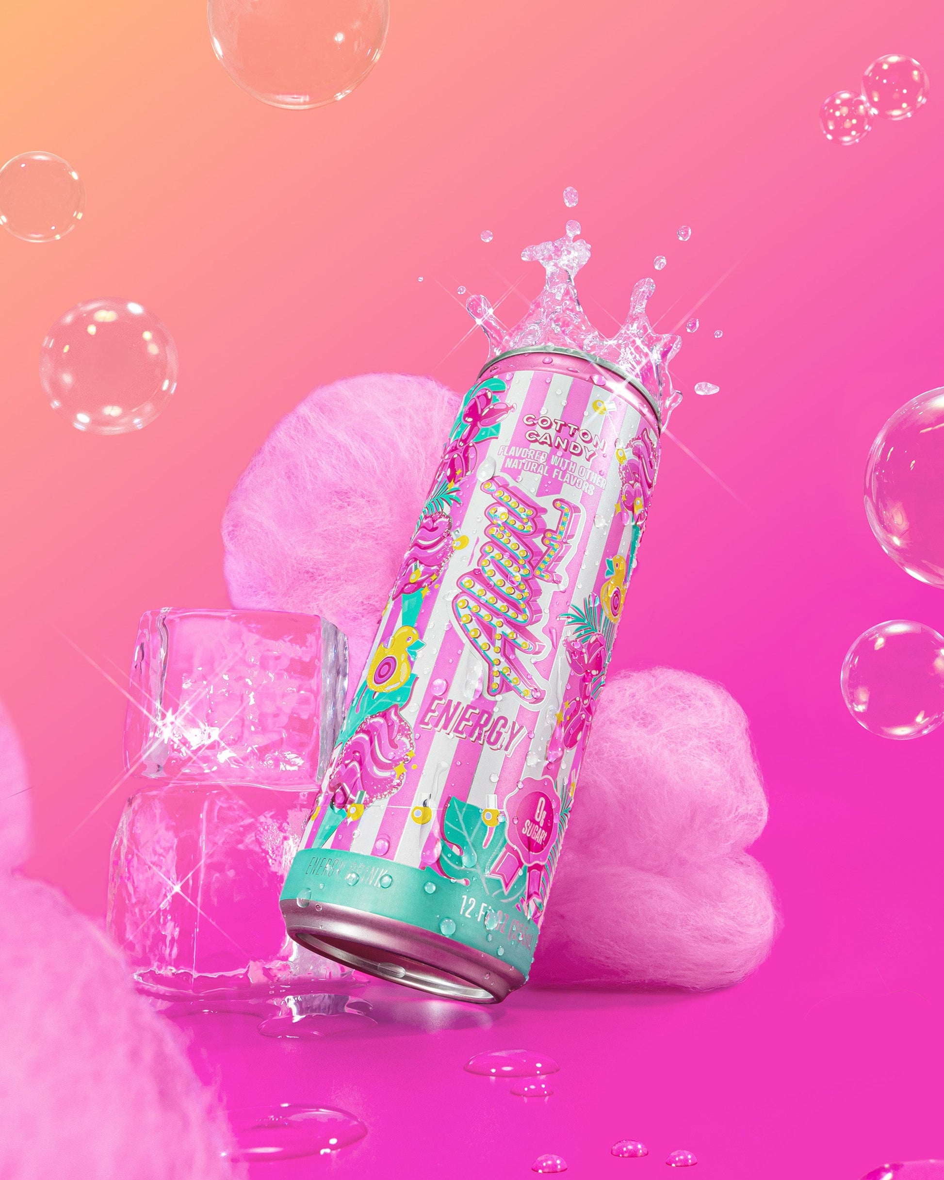 Pink-Vanilla Cotton Candy Energy Drink