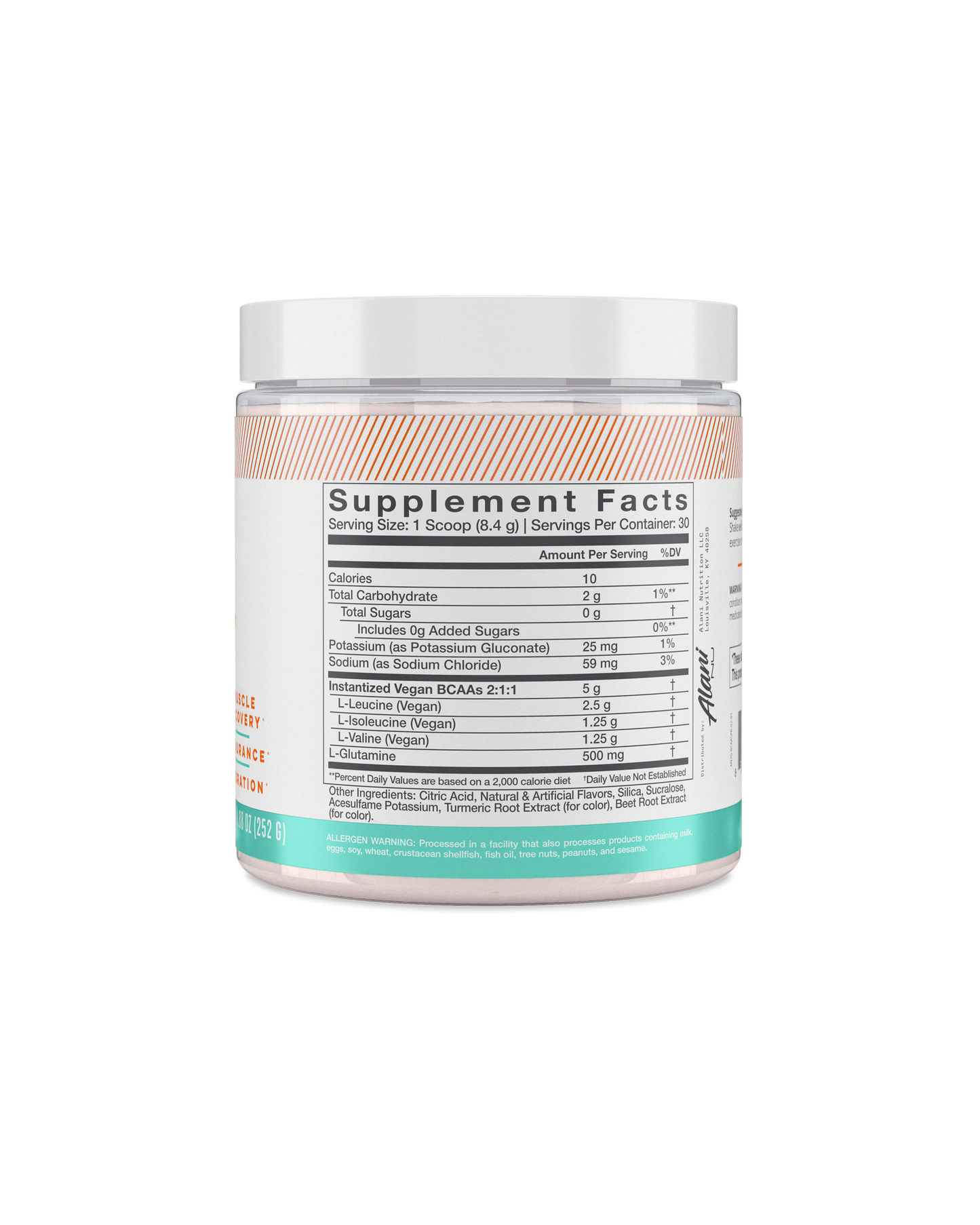 Sour Peach Rings BCAA with Electrolytes, 30 Servings