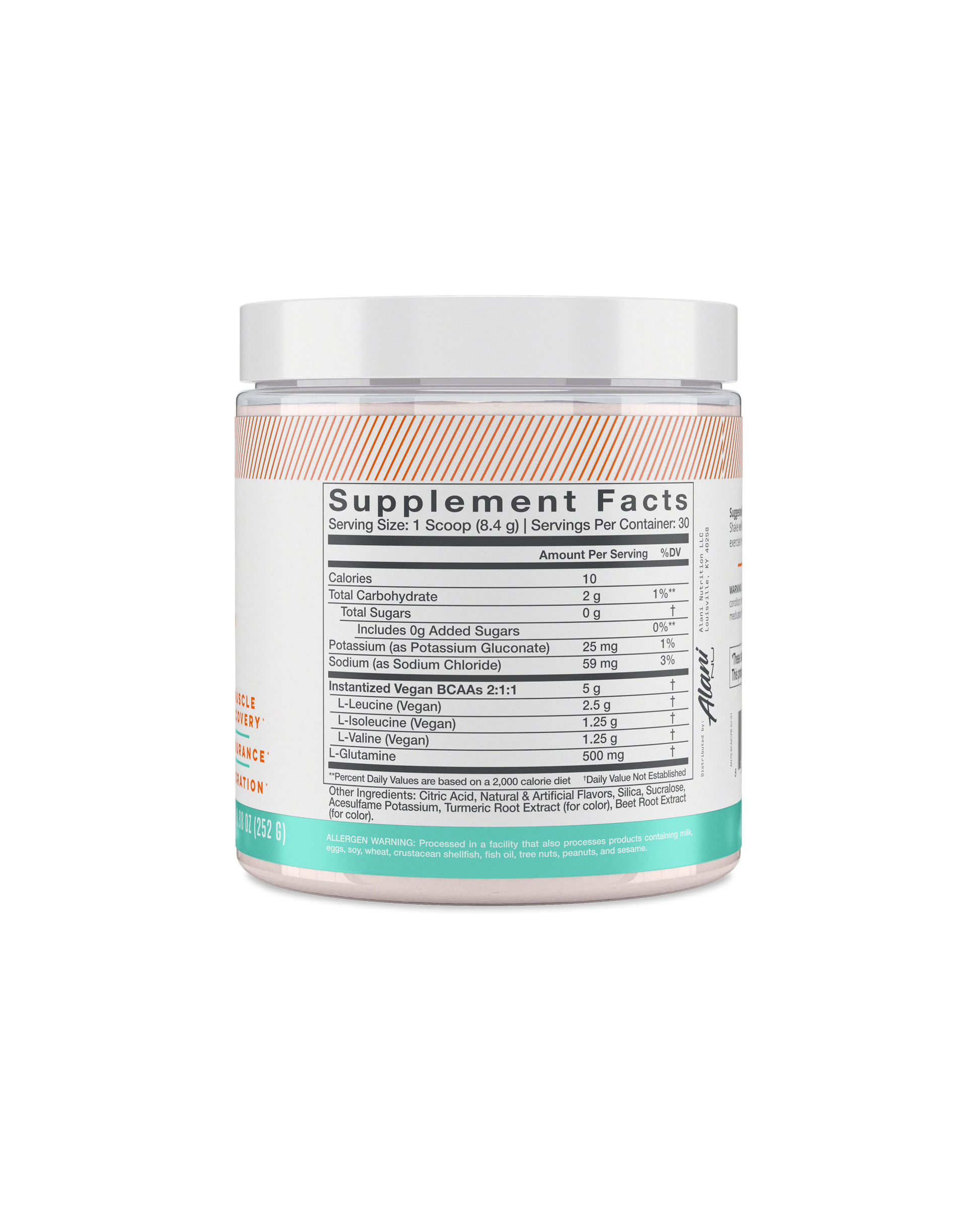 Sour Peach Rings BCAA with Electrolytes, 30 Servings
