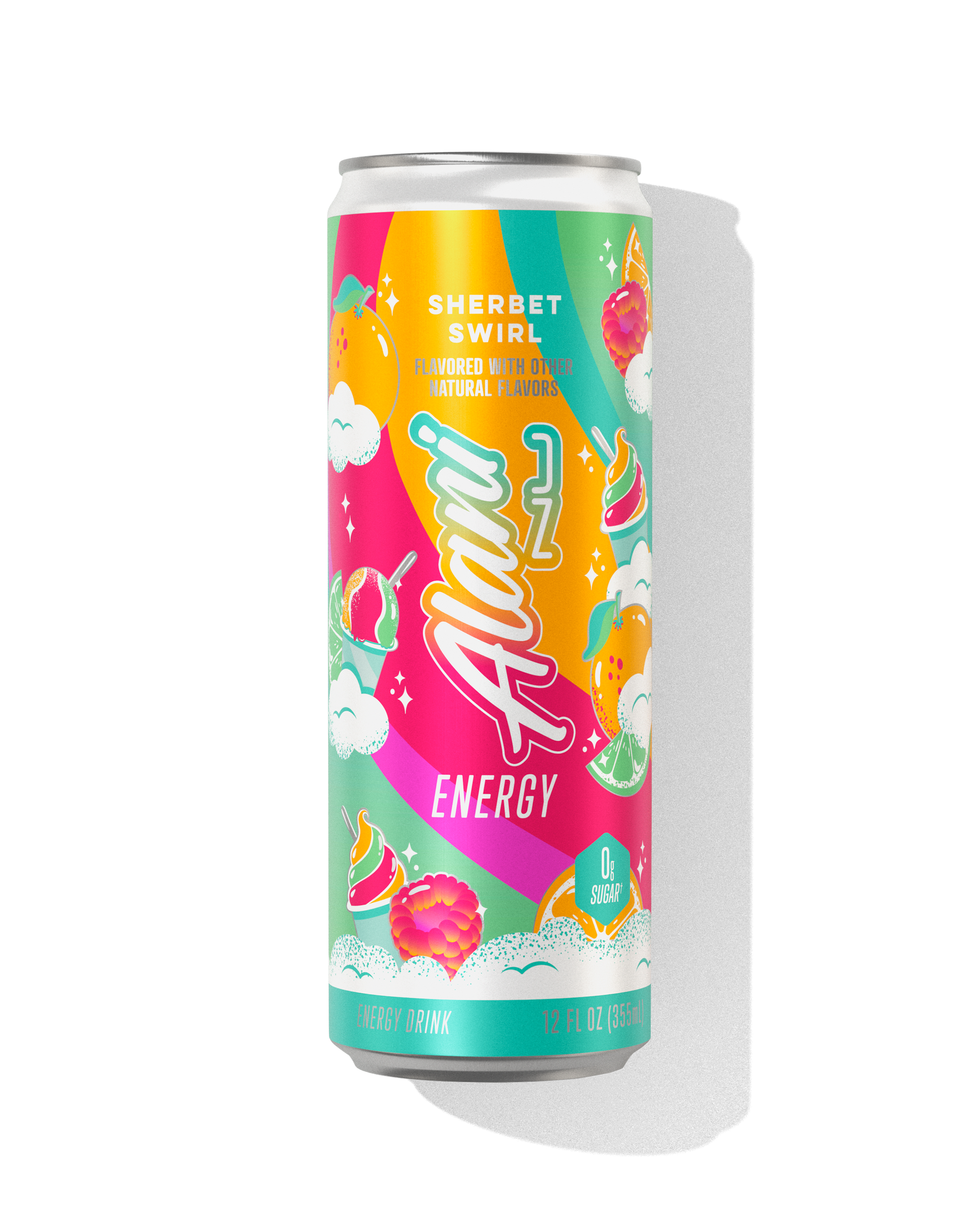 Orange, Raspberry and Lime Sherbet Energy Drink, 12 Pack