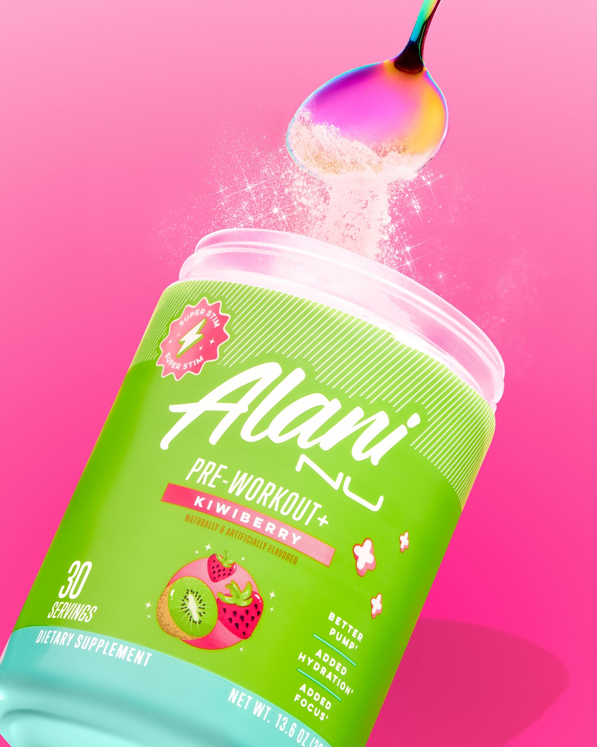 Kiwiberry Pre-Workout+ with L-Theanine, 30 Servings
