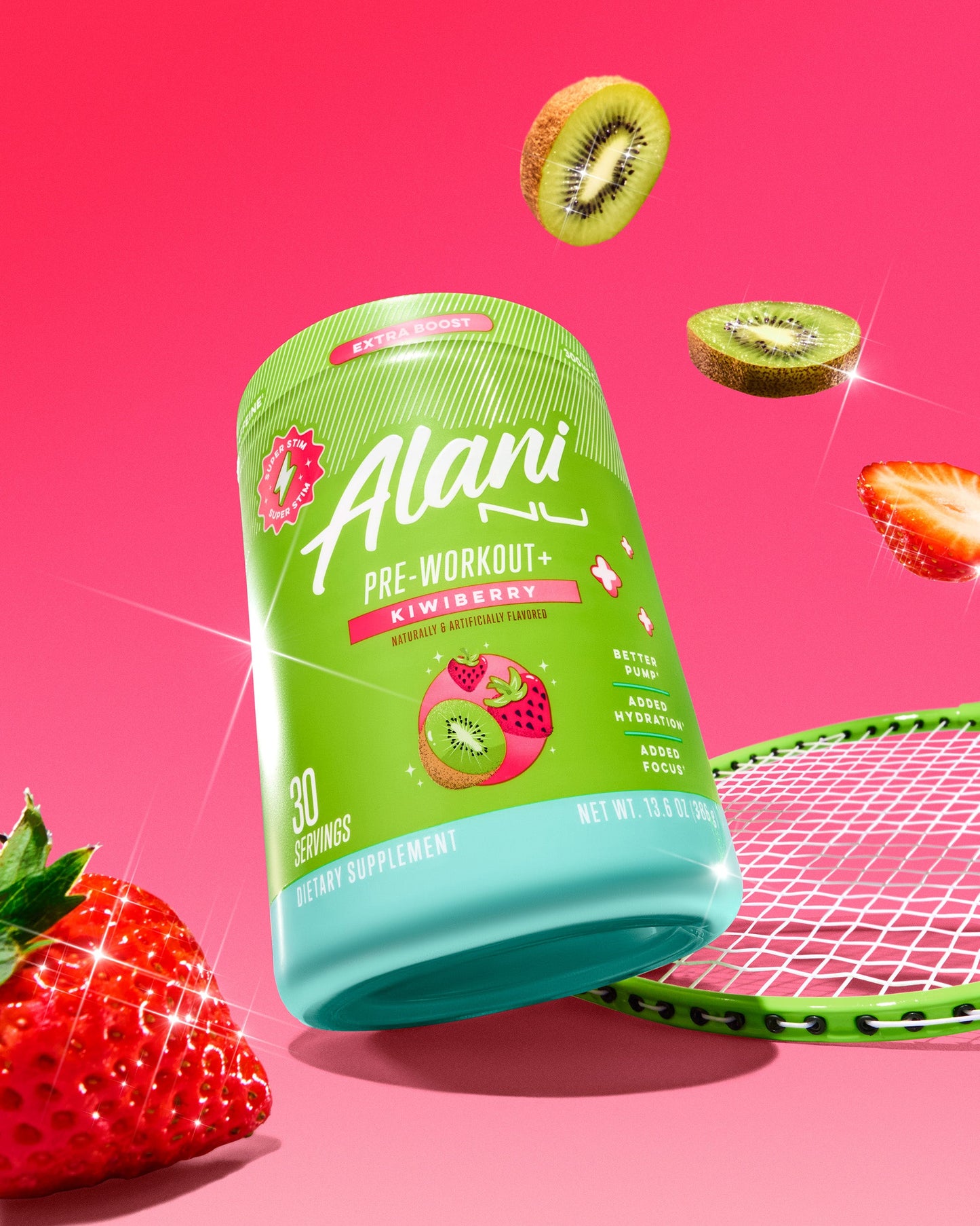 Kiwiberry Pre-Workout+ with L-Theanine, 30 Servings