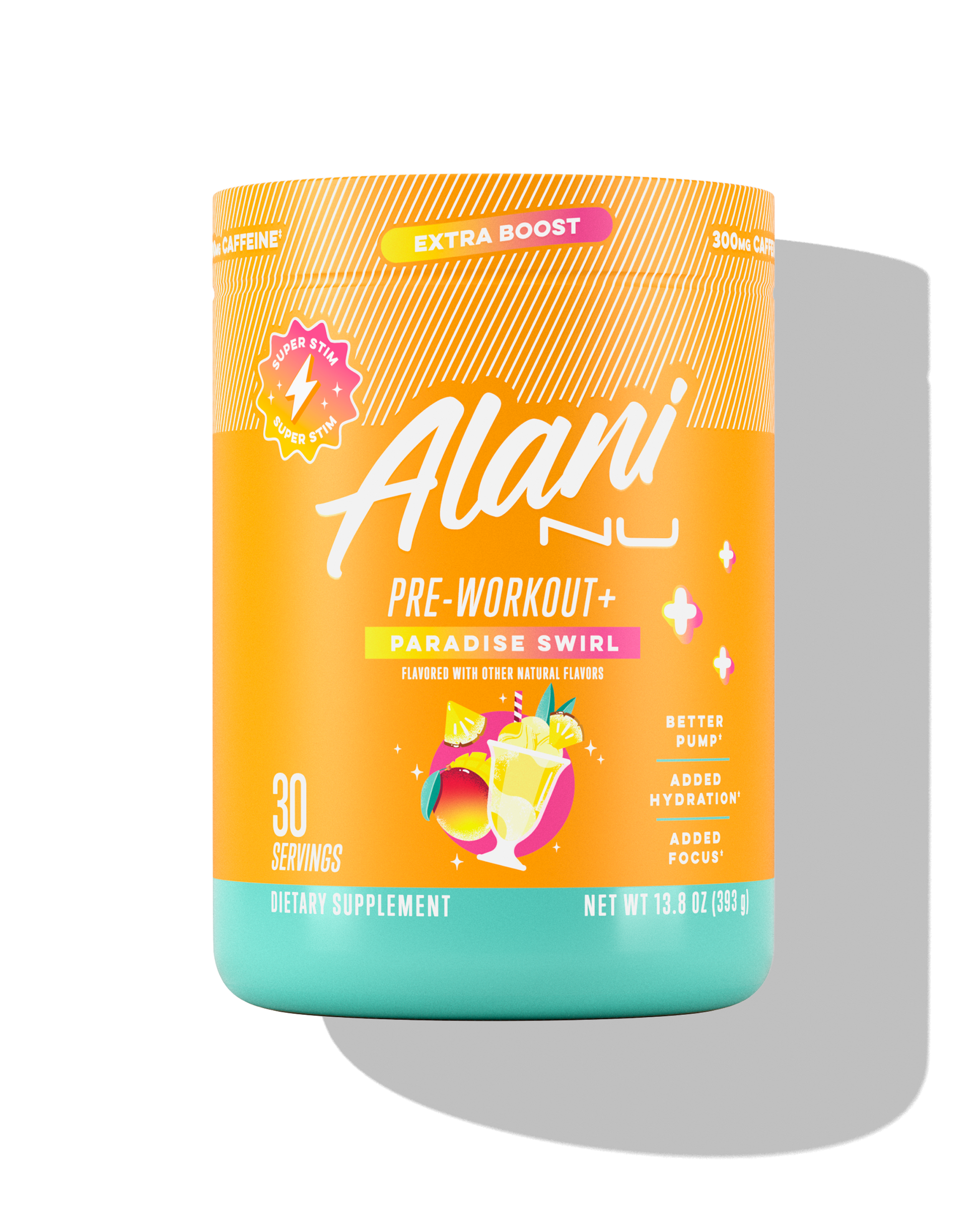 Paradise Swirl Pre-Workout+ for Hydration, 30 Servings