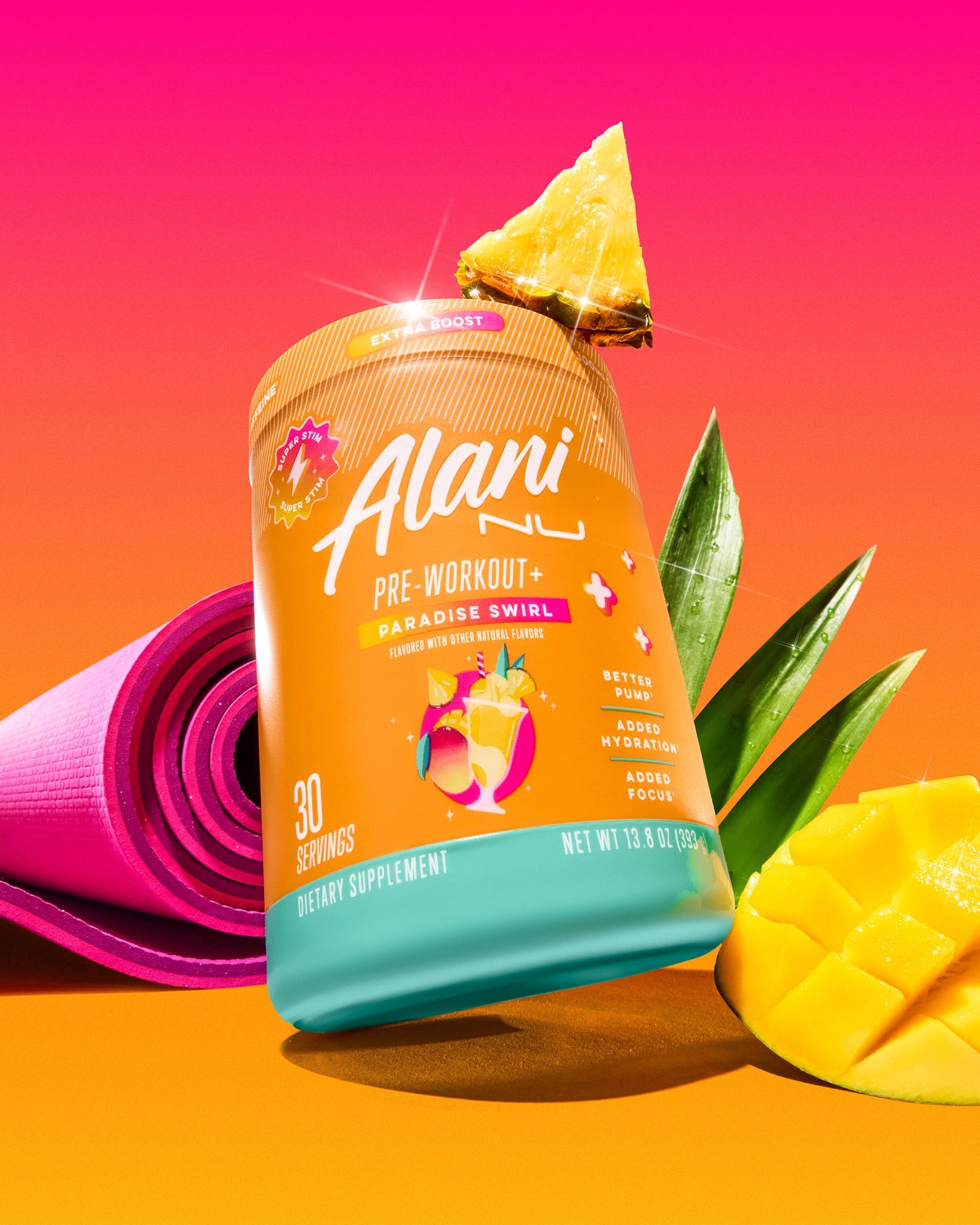 Paradise Swirl Pre-Workout+ for Hydration, 30 Servings