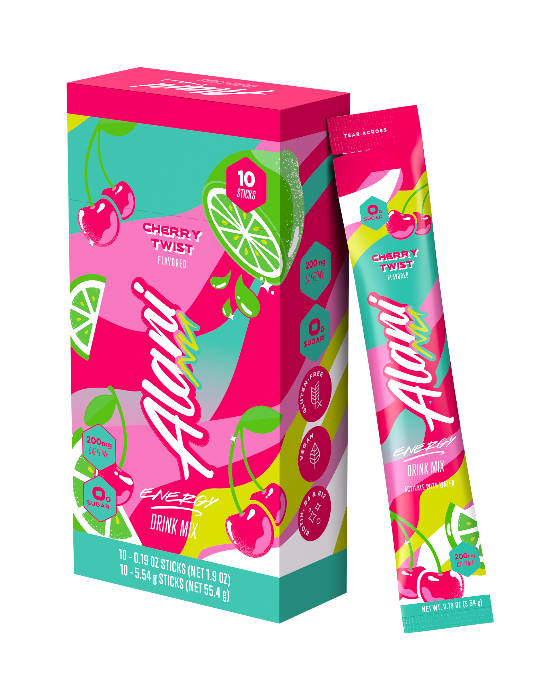 Cherry Twist Sugar-Free Energy Sticks, 10-Pack