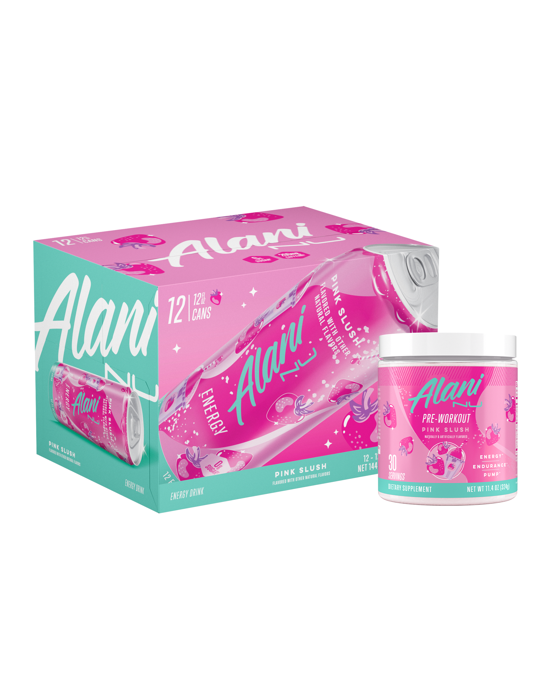 Pink Slush Pre-Workout and Energy Drink Bundle