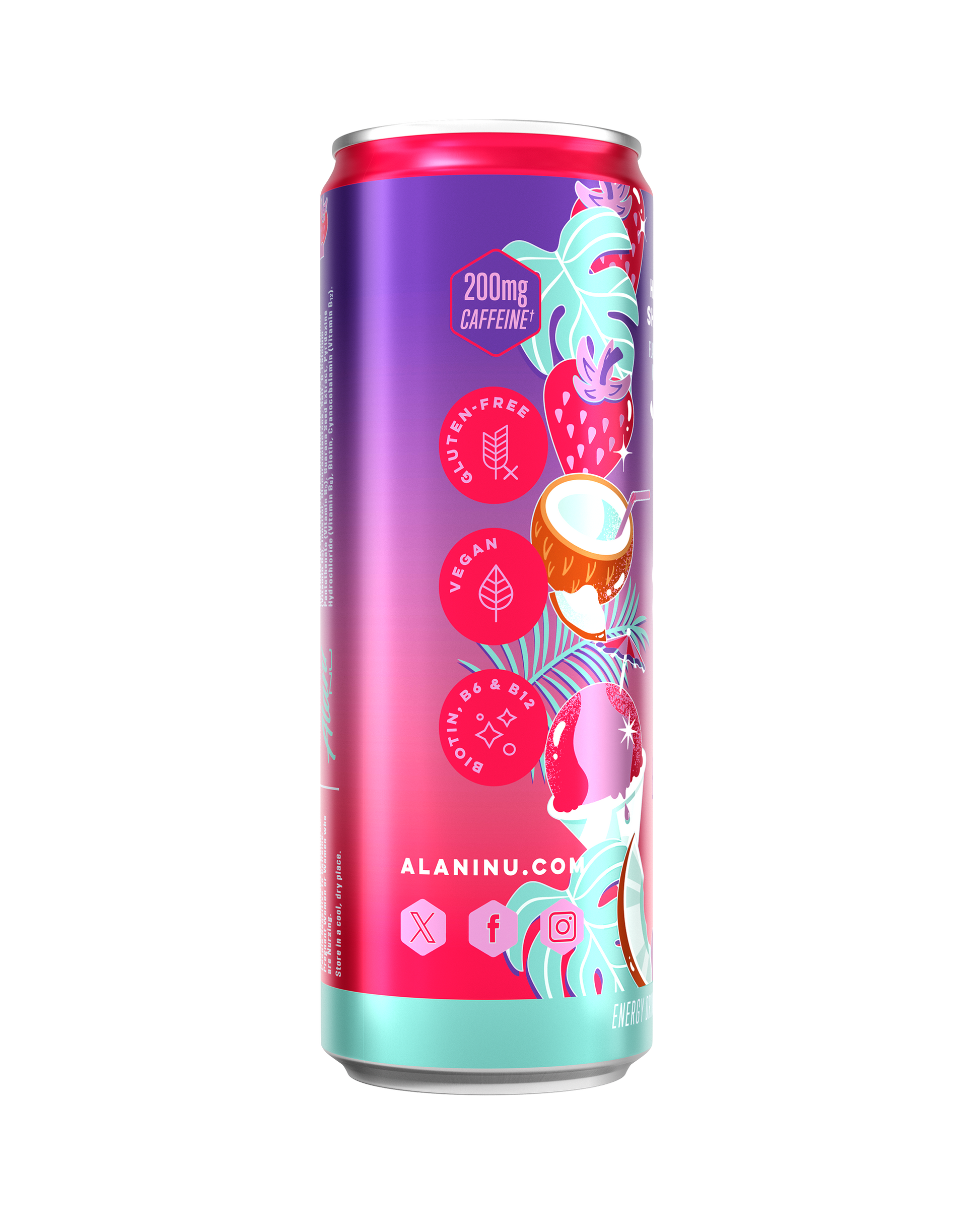 Hawaiian Shaved Ice Alani Nu Energy Drink, 12 Pack