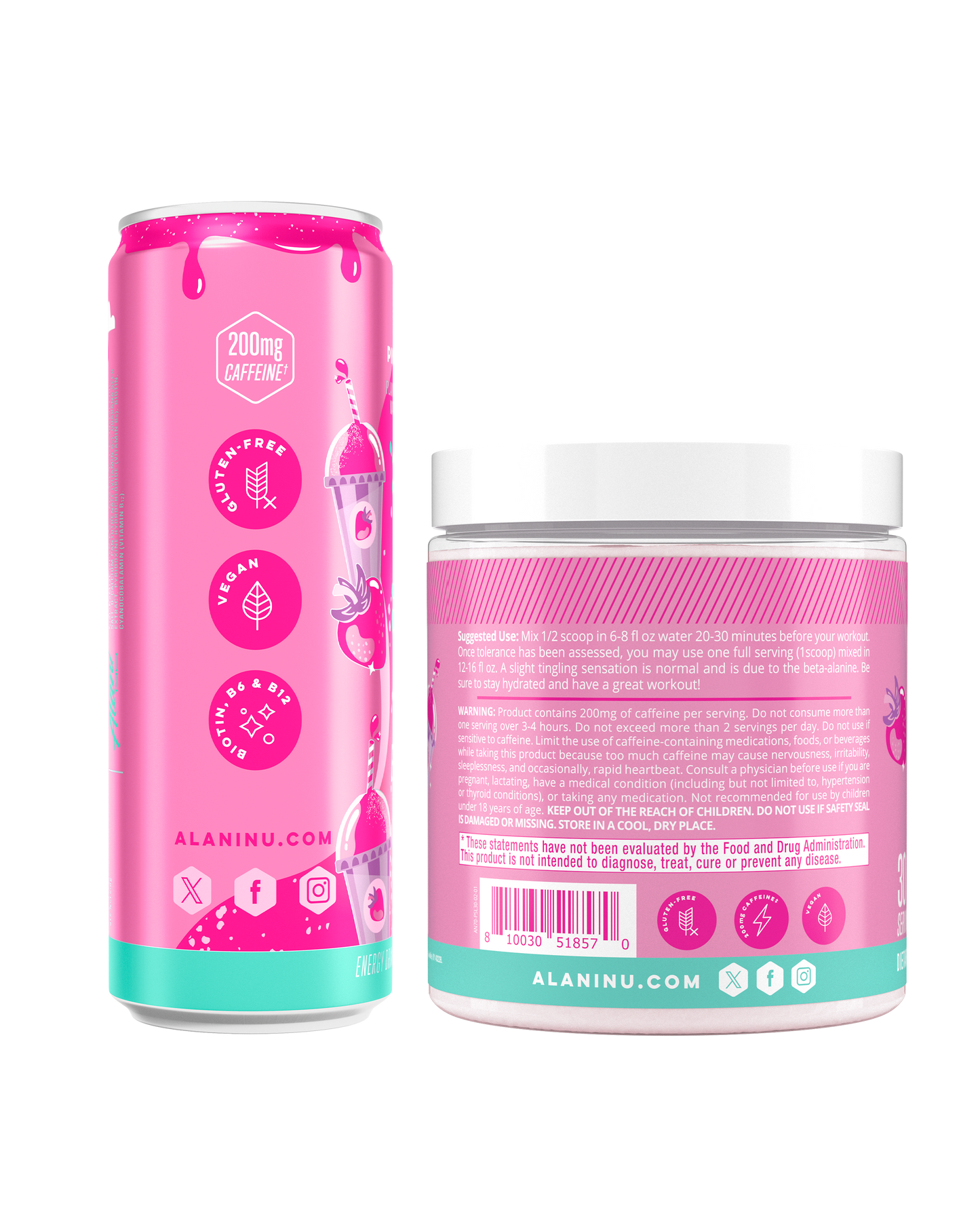 Pink Slush Pre-Workout and Energy Drink Bundle