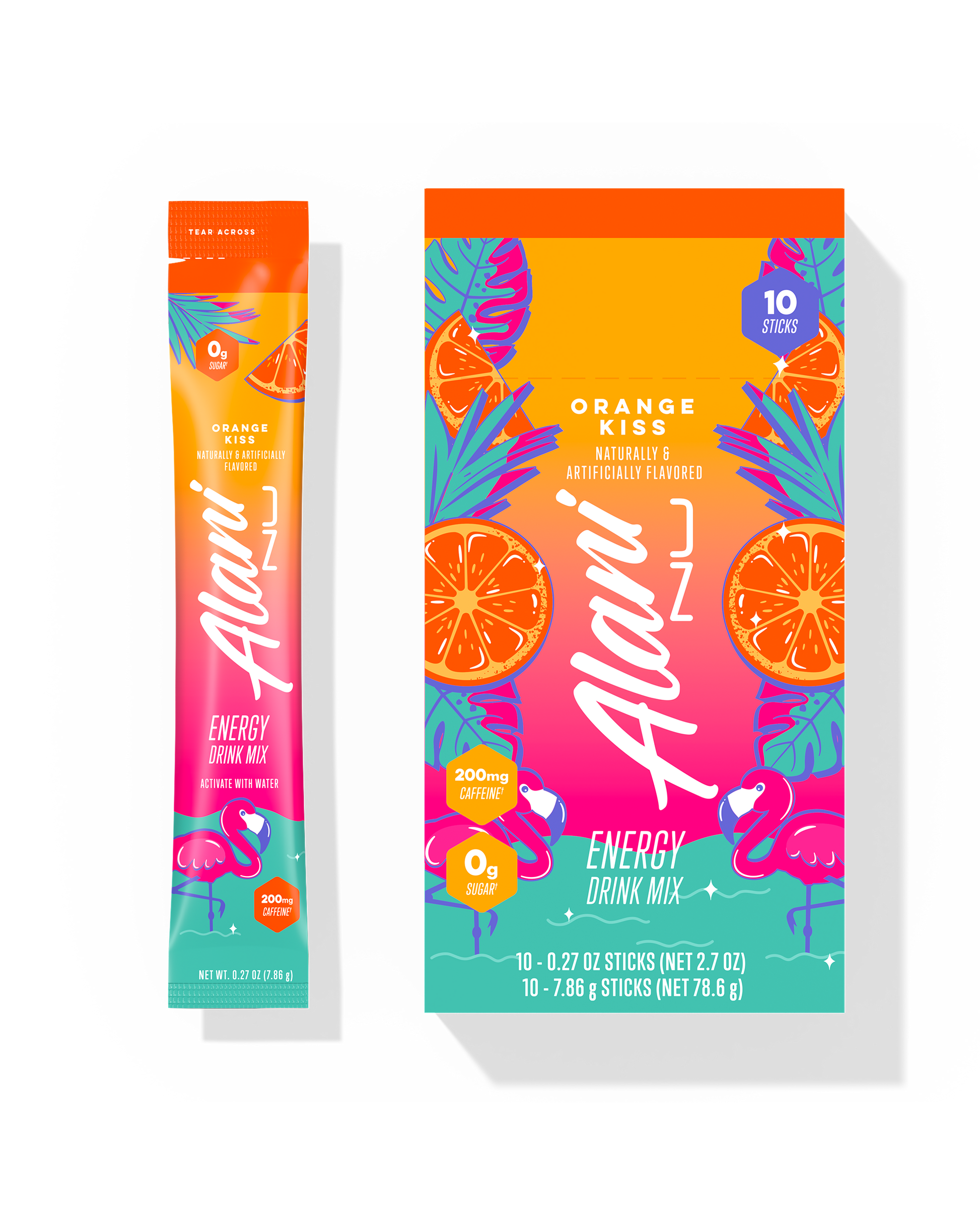 Orange Kiss Alani Nu Energy Sticks, 10 Pack
