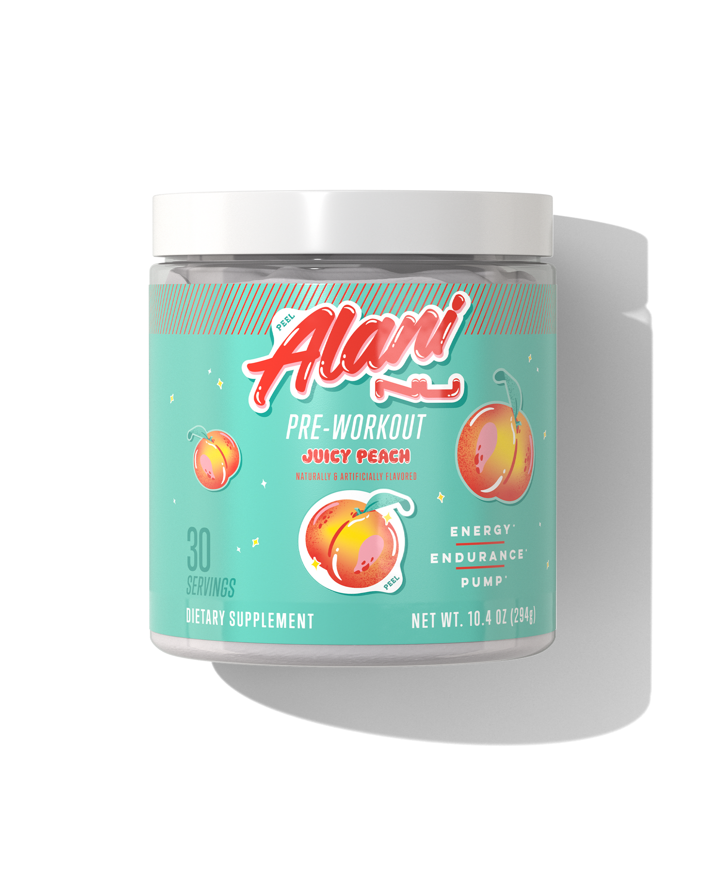 Juicy Peach Pre-Workout with L-Theanine, 30 Servings
