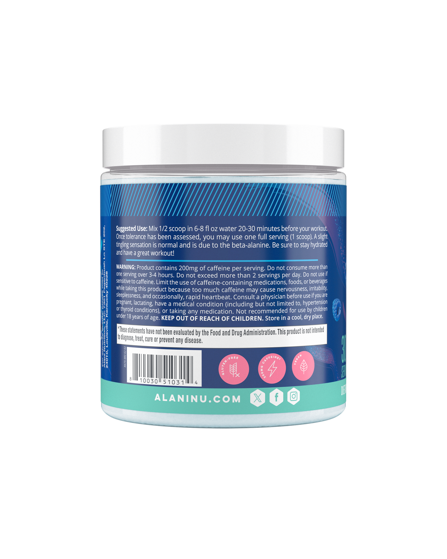 Breezeberry Pre-Workout with L-Theanine, 30 Servings