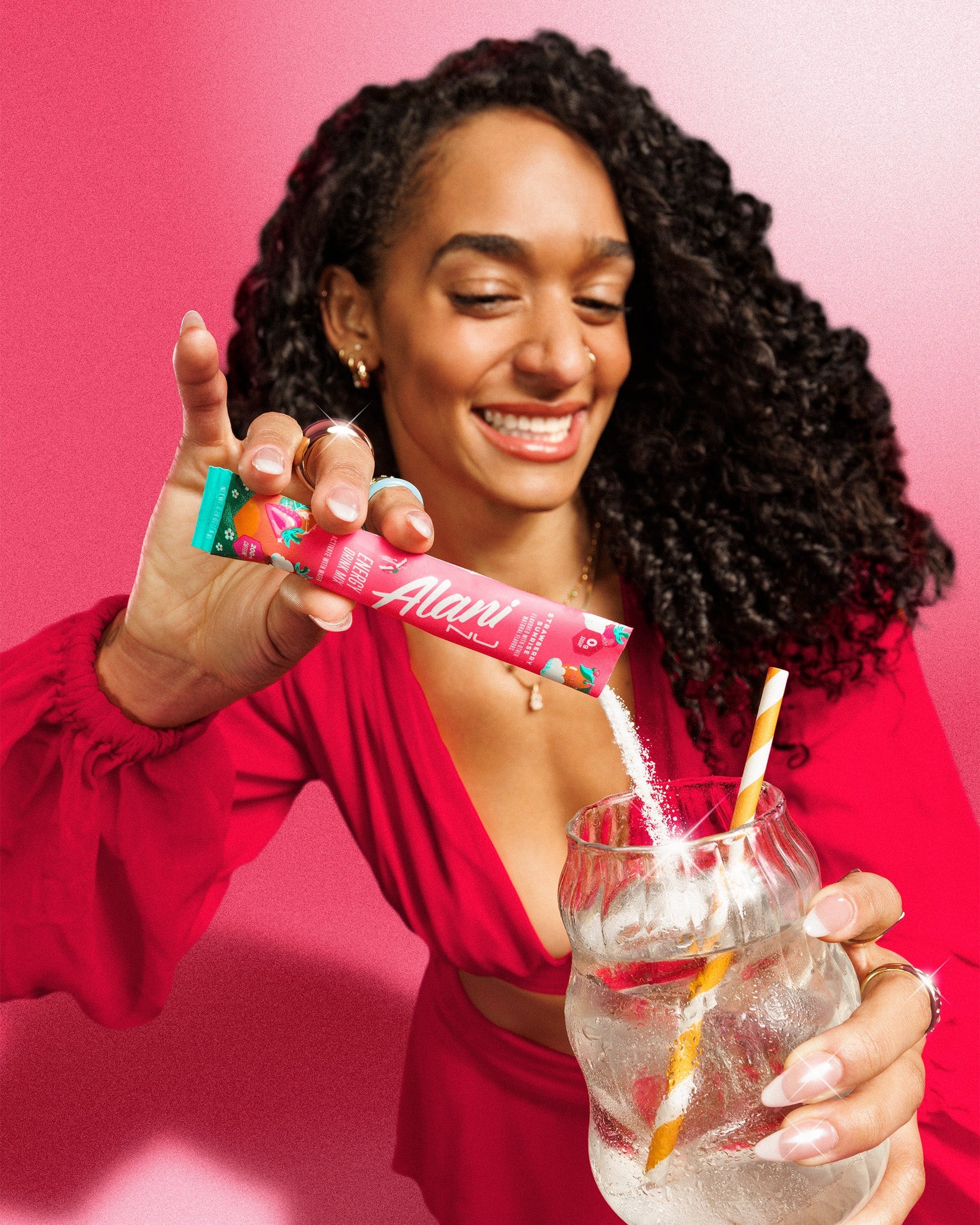 Strawberry Sunrise Energy Sticks by Alani Nu, 10 Pack