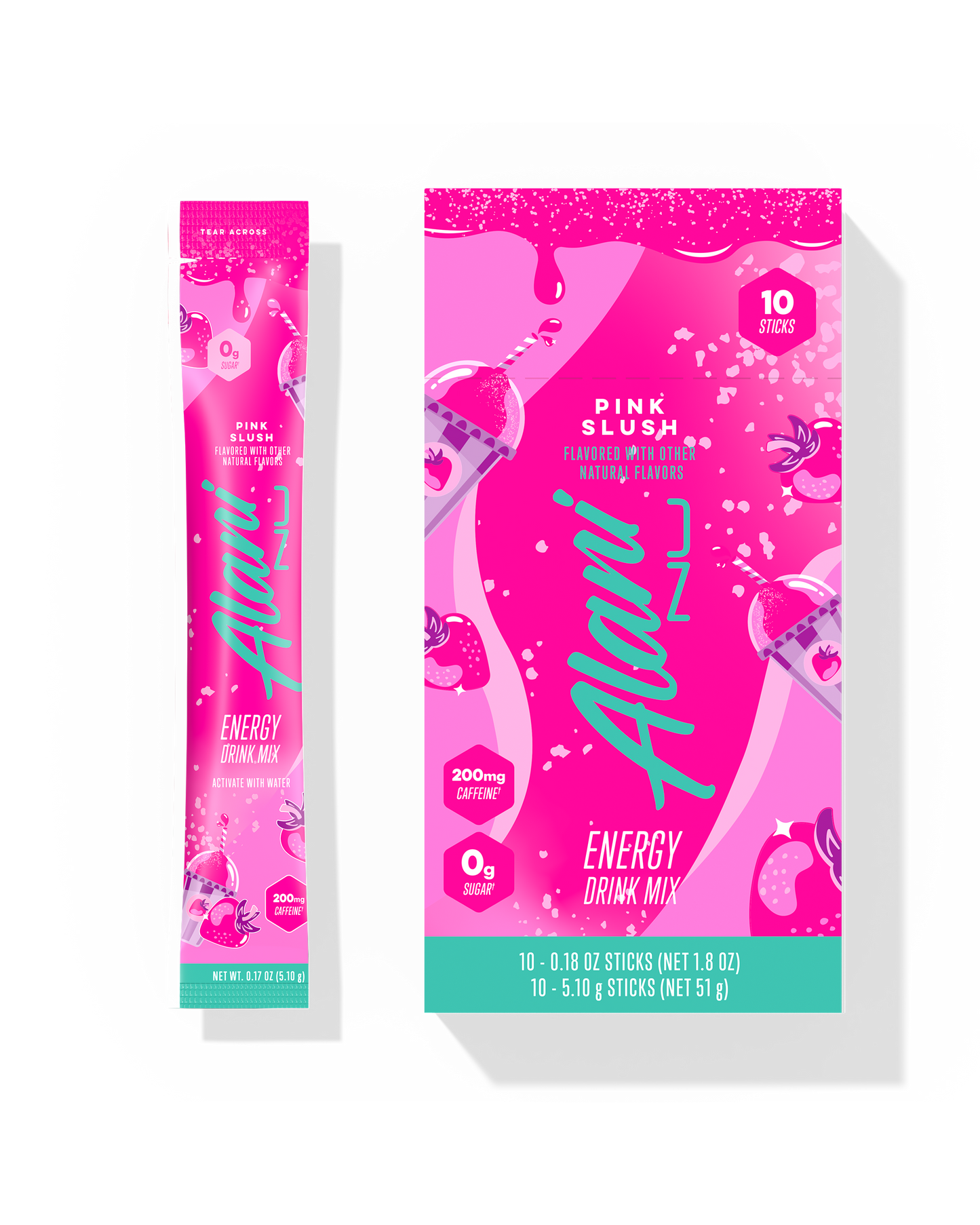 Pink Slush Energy Sticks - 10 Pack