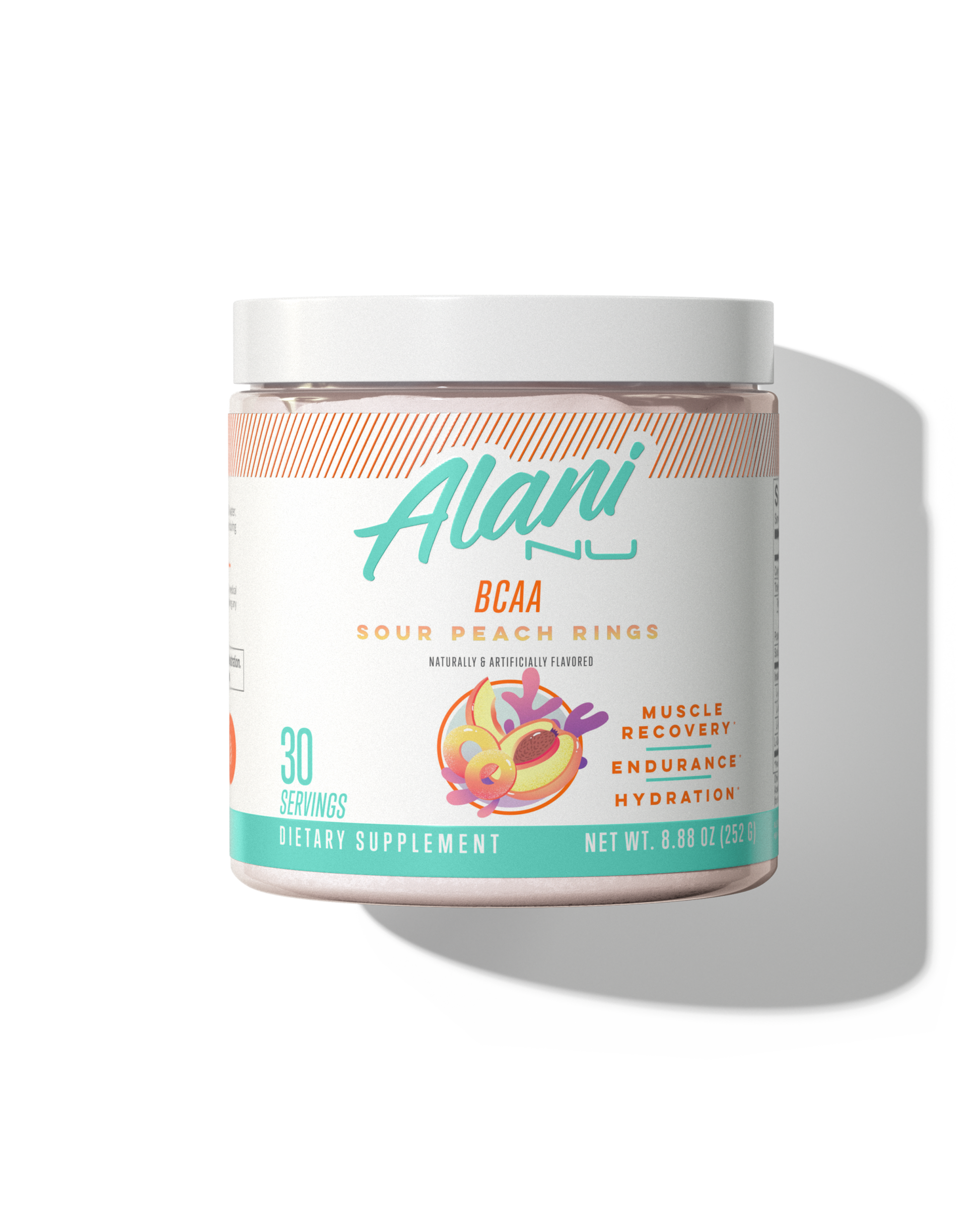 Sour Peach Rings BCAA with Electrolytes, 30 Servings