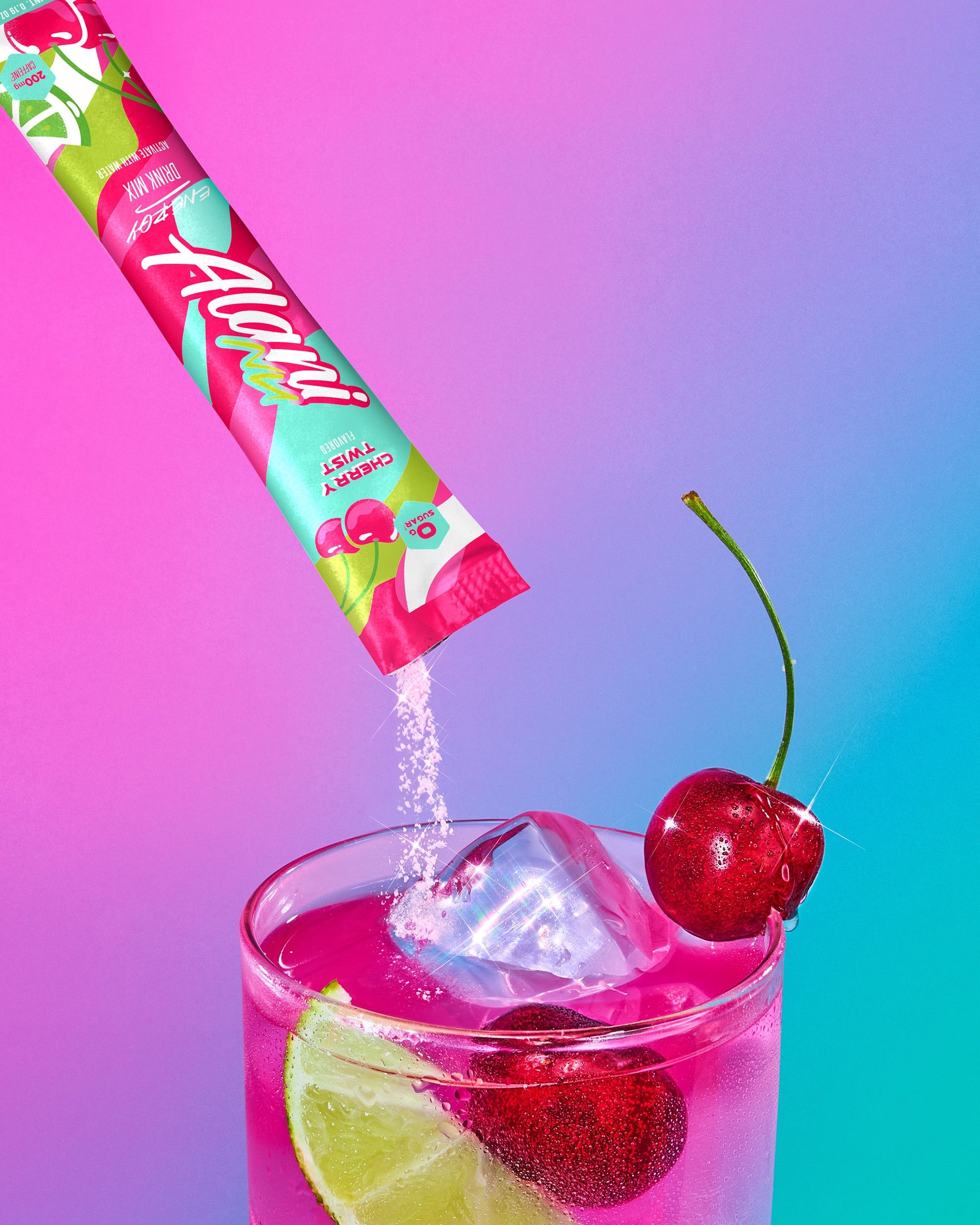 Alani Nu Cherry Twist Powdered Energy Sticks, 10 Pack