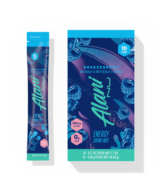 Breezeberry Powdered Energy Drink Sticks, 10-Pack